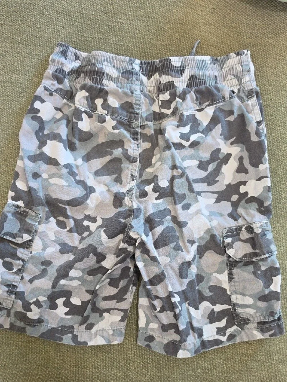 Boys' Cargo Shorts - Green & Navy Camo